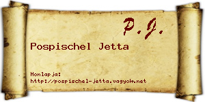 Pospischel Jetta névjegykártya